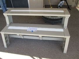 Picnic table turns into a Bench with one easy quick motion