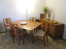 "Basic-Witz" Mid Century Modern Dining Set and Buffet