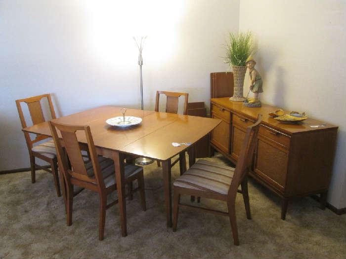 "Basic-Witz" Mid Century Modern Dining Set and Buffet 