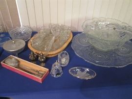 Silver Plate, and a lovely Punch Bowl Set with under plate, 2 ladles and 36 cups