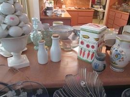 Tall pitcher, signed, from France.