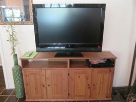 "Insignia" brand Flat Screen T.V.  Storage Cabinet Unit.