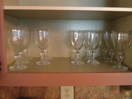Wine and water stemware.
