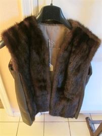 Leather and Fur Vest.  Winter's coming...