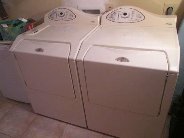 "Maytag" Neptune front-load Washer/Dryer in cream color.  Very clean, work great!