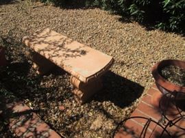 Terra Cotta Bench.
