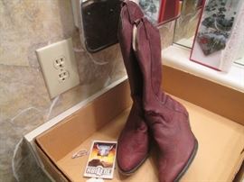 Ladies Boots, elk skin, size 8 1/2