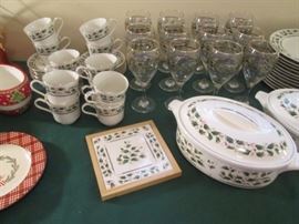 Royal Holly Holiday china - fabulous set