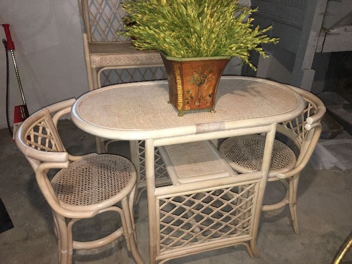 rattan 3 pc dining set