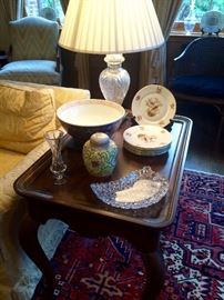 Even I know a good thing when I see it...these matching Queen Anne styled side tables exceeded my original esteem when I found the Baker medallion underneath!