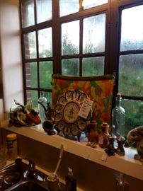 Large Henriot Quimper Oyster Platter, more glazed Italian tureens, vintage kitchenwares