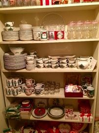 160 pieces of Spode Christmas China...plus plenty of seasonal accents.