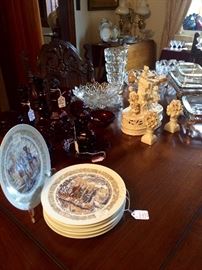 Limoges Plates, Avon Ruby Red Glassware and more