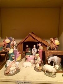 Vintage 20 piece Holland Mold Nativity