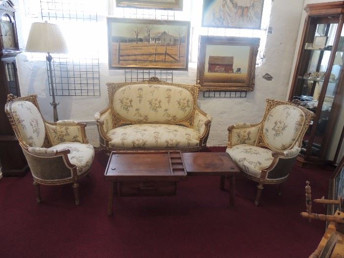 King Charles the XVI Salon Suite - Love seat and two chairs