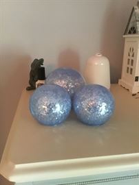Gazing balls with lights inside 