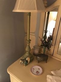 One of a pair of buffet lamps
