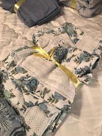 A floral queen coverlet