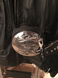 hard metal Harley purse.