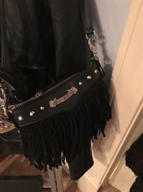 fringed Harley bag. one of several Harley items