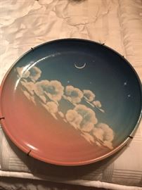 pretty interesting hand painted plate. signed on back next photo