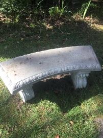 A small concrete bench for your garden