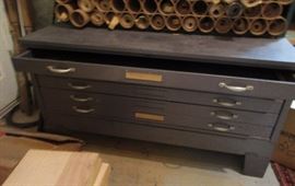 document cabinet for contractors, artists 42" wide, 39" deep, 26" high