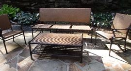 outdoor patio set 4 pieces aluminum