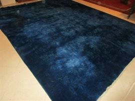 midnight blue carved rug