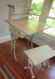 antique school desk