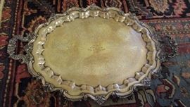 Large vintage silver plate tray