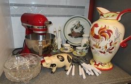 kitchen aid mixer and iron pig