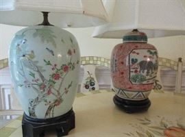 Ginger jar lamps