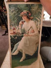 Rare 1917 Coca Cola Constance Calendar Topper