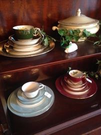 Some of the many place settings of china