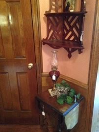 Antique table and wall display