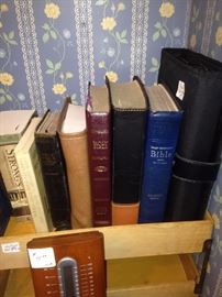 Bibles and many study guides