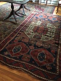 Antique wool floor rugs.