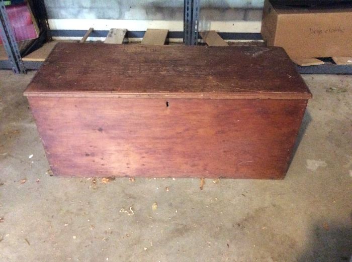 Primitive wood box.