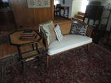 old bamboo and rattan table and a great looking setee