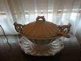 gorgeous ironstone tureen with ladle