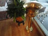 old brass planter