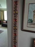 very well stitched bell pull in the hallway
