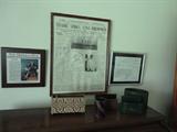 great memorabila on the office wall