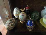 another view of the egg collection- faberge eggs await your arrival