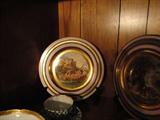 fabulous pair of cabinet plates beautifully painted and heavy gold leaf