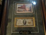 the citizens national bank framed 1929 ten dollar bill