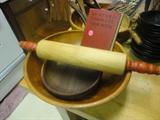 great kitchen items-loads of wooden bowls, tons of kitchen accessories, old cookbooks, vintage cookbooks, contemporary cookbooks, and my favorite- tried and true church cookbooks galore!
