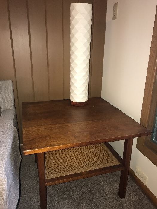 Mid century modern side table and lamp