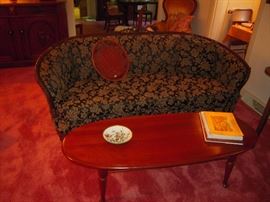 Beautiful sofa and cherry table